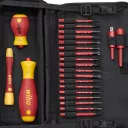 Wiha 43465 SlimVario szigetelt bittartó csavarhúzó szett - SL, PH, PZ, TX, HEX, PZ/SL (VDE 1000V, 32 részes)