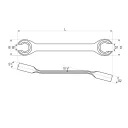 Yato YT-0135 fékcsőkulcs, CrV - 8x10 mm