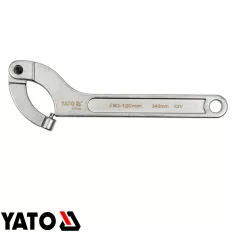   Yato YT-01678 állítható csapos körmös kulcs CrV, 80-120 mm (L=340 mm)