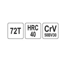 Yato YT-02400 univerzális racsnis csillagkulcs, CrV - 8-19 mm