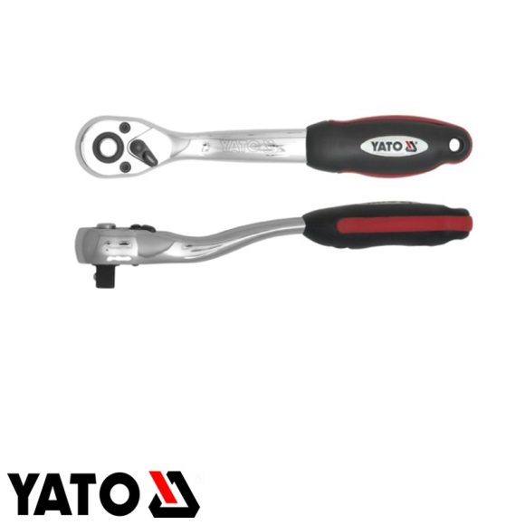 Yato YT-0316 racsnis hajtószár 1/4" CrV, 72T - hajlított 145 mm