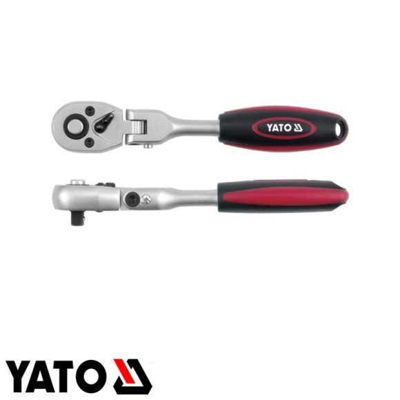 Yato YT-0326 racsnis hajtószár 3/8" CrV, 72T - csuklós 242 mm