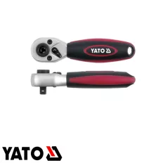   Yato YT-0331 racsnis hajtószár 1/4" dugókulcs és bit CrV, 72T - 136 mm