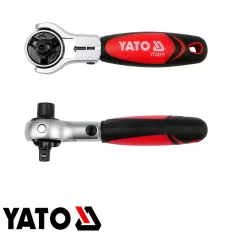   Yato YT-03311 racsnis hajtószár 1/4" dugókulcs és bit CrV, 72T forgófejes - 115 mm