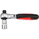 Yato YT-03311 racsnis hajtószár 1/4" dugókulcs és bit CrV, 72T forgófejes - 115 mm