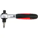 Yato YT-03311 racsnis hajtószár 1/4" dugókulcs és bit CrV, 72T forgófejes - 115 mm