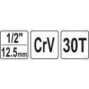 Yato YT-03315 racsnis hajtószár lépcsős radiátorkulcshoz, CrV - 1/2"