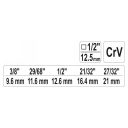 Yato YT-03316 lépcsős radiátorkulcs (CrV), 1/2"-os befogás, 3/8"-27/32"