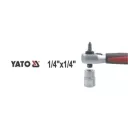 Yato YT-0331 racsnis hajtószár 1/4" dugókulcs és bit CrV, 72T - 136 mm