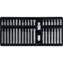 Yato YT-0400 TX, HEX, Spline bithegy készlet, S2 acél, 1/2" és 3/8" négyzet >>>10mm bit (40 részes)