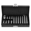 Yato YT-0413 imbusz bithegy készlet, S2 acél, 1/2" négyzet >>>3/8" bit adapterrel, HEX4-12 (15 részes)