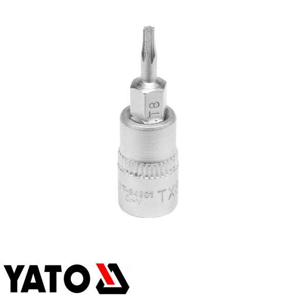 Yato YT-04301 dugókulcs torx  bit CrV/S2 acél 1/4" - T8