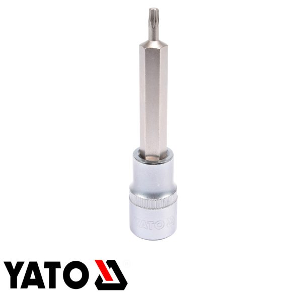 Yato YT-04320 dugókulcs hosszú torx  bit CrV/S2 acél 1/2" - T20 (L=100mm)