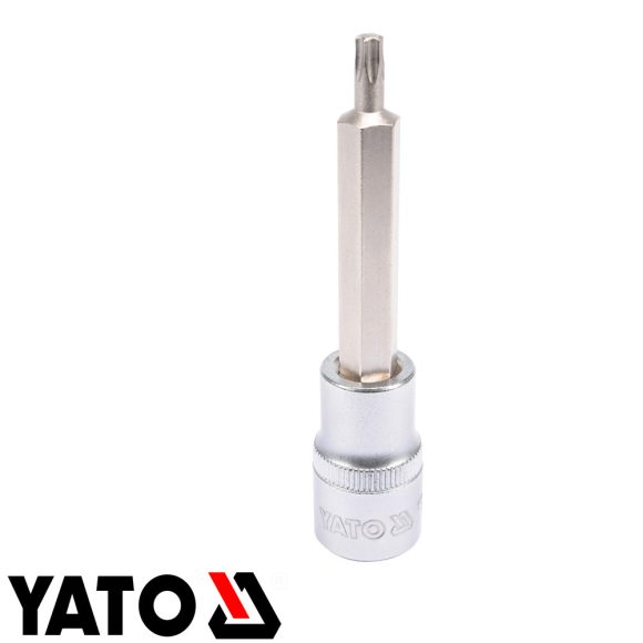 Yato YT-04322 dugókulcs hosszú torx  bit CrV/S2 acél 1/2" - T27 (L=100mm)