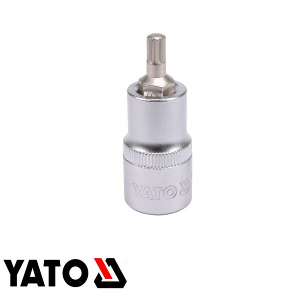 Yato YT-04341 dugókulcs sűrű torx bit (SPLINE) CrV/S2 acél 1/2" - M6 (L=55mm)