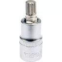 Yato YT-04343 SPLINE dugókulcs bit CrV/S2, 1/2" - M10 (L=55mm)
