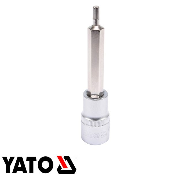 Yato YT-04350 dugókulcs sűrű torx bit (SPLINE) CrV/S2 acél 1/2" - M5 (L=100mm)