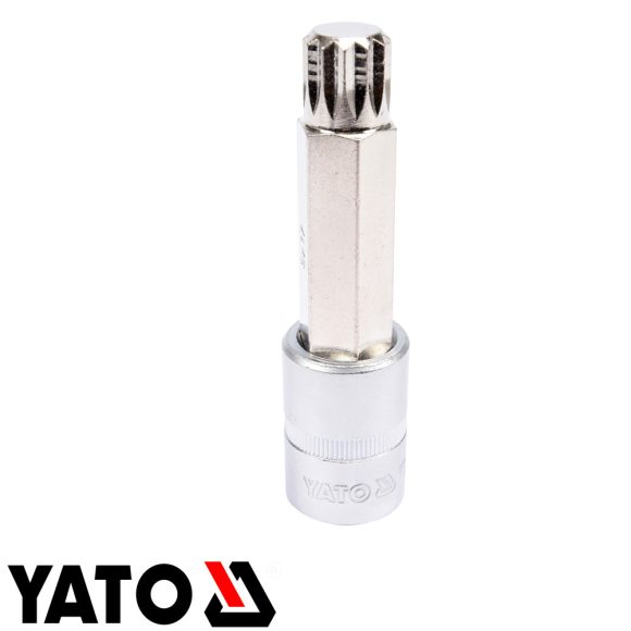 Yato YT-04357 dugókulcs sűrű torx bit (SPLINE) CrV/S2 acél 1/2" - M17 (L=100mm)