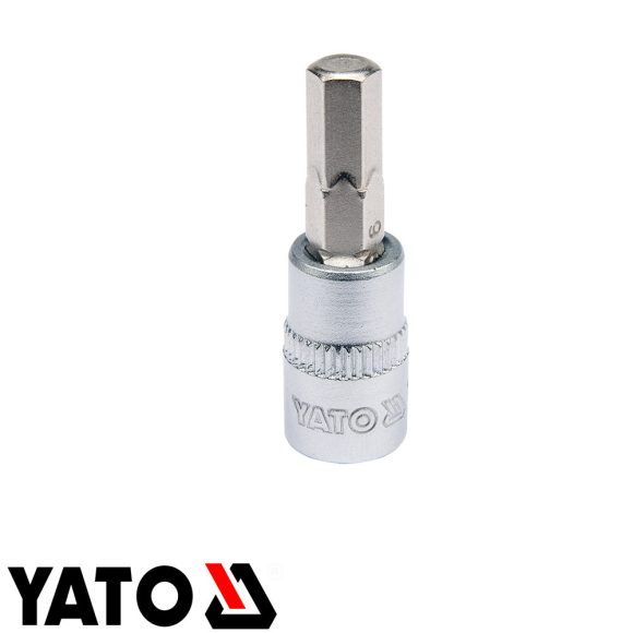 Yato YT-04373 dugókulcs imbusz  bit CrV/S2 acél 1/4" - 6 mm (L=37mm)