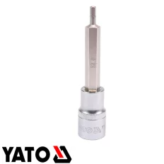  Yato YT-04390 dugókulcs imbusz  bit CrV/S2 acél 1/2" - 4 mm (L=100mm)