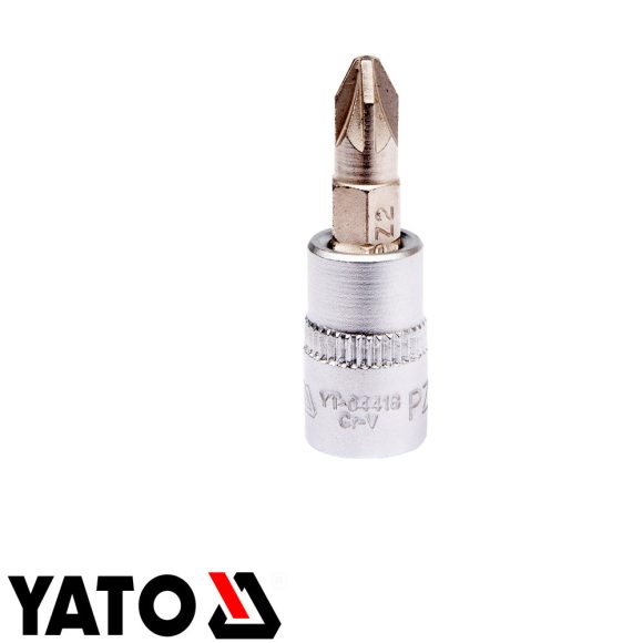 Yato YT-04418 dugókulcs PZ2  bit CrV/S2 acél 1/4" (L=37mm)