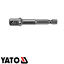Yato YT-04626 dugókulcs adapter 1/4" hex >>> 3/8" négyzet , CrV (L=65mm)