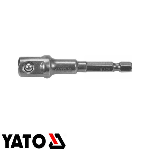 Yato YT-04627 dugókulcs adapter 1/4" hex >>> 1/2" négyzet , CrV (L=70mm)