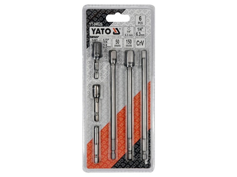 Yato YT-04629 dugókulcs adapter készlet CrV, 6 részes (1/4&q