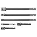 Yato YT-04629 dugókulcs adapter készlet CrV, 6 részes (1/4" bit>>>1/4"-3/8"-1/2" négyzet)