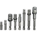 Yato YT-04639 dugókulcs adapter készlet 40Cr, 8 részes (1/4" bit>>>1/4"-3/8"-1/2" négyzet)