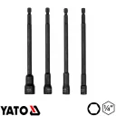 Yato YT-04642 dugókulcs bitfej készlet CrV, 150 mm, mágneses, 1/4" (4 db) - 6-13 mm