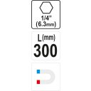 Yato YT-04684 mágneses bittartó 1/4" - 300 mm