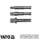 YATO YT-04686 dugókulcs adapter készlet, 1/4"-3/8"-1/2", 65 mm, 3 db-os