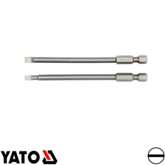   YATO YT-0484 lapos behajtó bit szett 1/4" - SL4,SL5 x 100 mm (S2 acél)