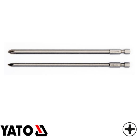 YATO YT-0489 PH behajtó bit szett 1/4" - PH1, PH2 x 150 mm (S2 acél)