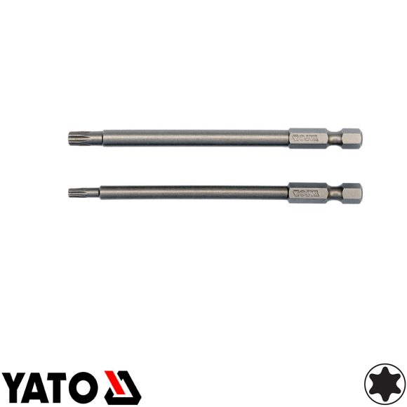 YATO YT-0491 TX behajtó bit szett 1/4" - T15, T27 x 100 mm (S2 acél)