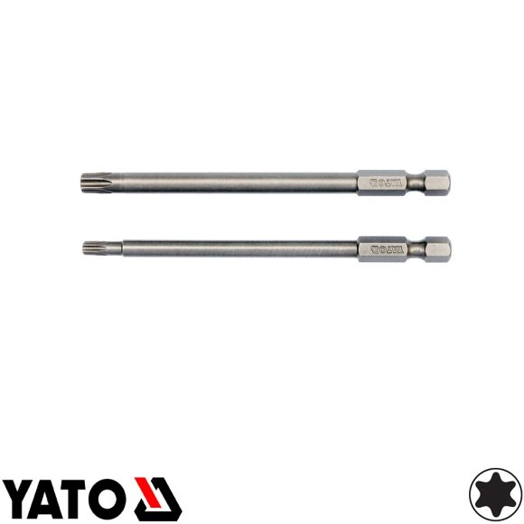 YATO YT-0492 TX behajtó bit szett 1/4" - T20, T30 x 100 mm (S2 acél)