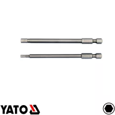   YATO YT-0494 imbusz behajtó bit szett 1/4" - HEX3, HEX5 x 100 mm (S2 acél)