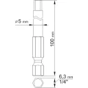 YATO YT-0494 imbusz behajtó bit szett 1/4" - HEX3, HEX5 x 100 mm (S2 acél)