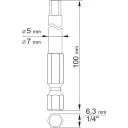 YATO YT-0495 imbusz behajtó bit szett 1/4" - HEX4, HEX6 x 100 mm (S2 acél)