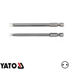   YATO YT-0499 kétágú spanner behajtó bit szett 1/4" - SD6, SD10 x 100 mm (S2 acél)