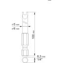 YATO YT-0499 kétágú spanner behajtó bit szett 1/4" - SD6, SD10 x 100 mm (S2 acél)