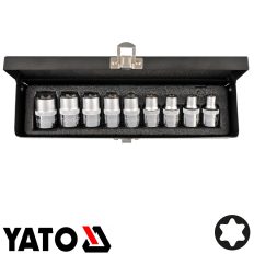   Yato YT-0521 Torx dugókulcs készlet 1/2" - 9 részes (E10-E24, fémdobozban)
