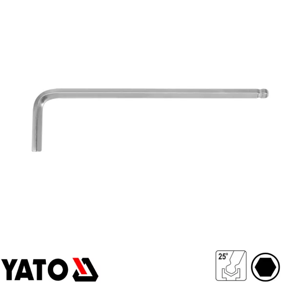 Yato YT-05452 hosszú imbuszkulcs, gömbvégű CrV - 2,5 mm