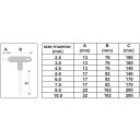 Yato YT-05583 imbusz T-kulcs készlet (S2 acél), 2.5-10 mm (8 részes)