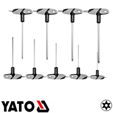   Yato YT-05615 lyukas torx T-kulcs készlet (S2 acél), TTA 10-50 (9 részes)