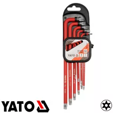   Yato YT-0563 hosszított lyukas torx kulcs készlet, S2 acél, TTA10-50 (9 részes)