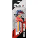 Yato YT-05631 hosszított imbuszkulcs készlet, S2 acél (színes), 1.5-10 mm (9 részes)
