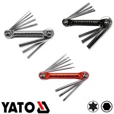   Yato YT-05640 torx és imbuszkulcs készlet (CrV.), összecsukható (3x8 részes)