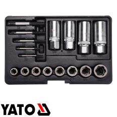   Yato YT-06033 roncsolt csavarfej-törtcsavar-tőcsavar kiszedő készlet, 17 részes
